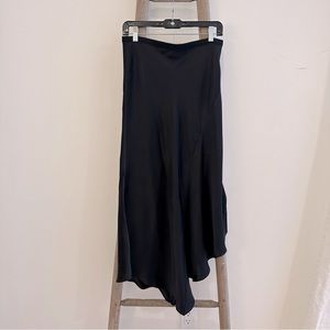 Anine Bing Black Silk Midi Skirt Size M